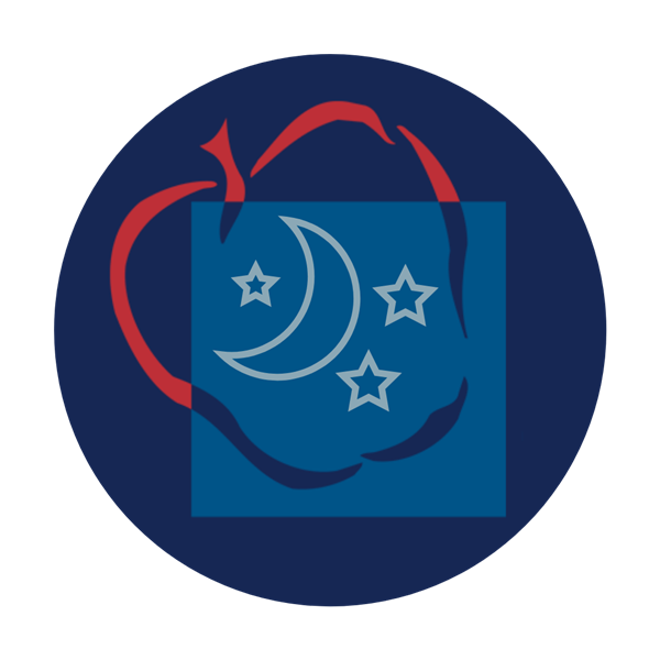 AACPS Apple logo with moon and stars
